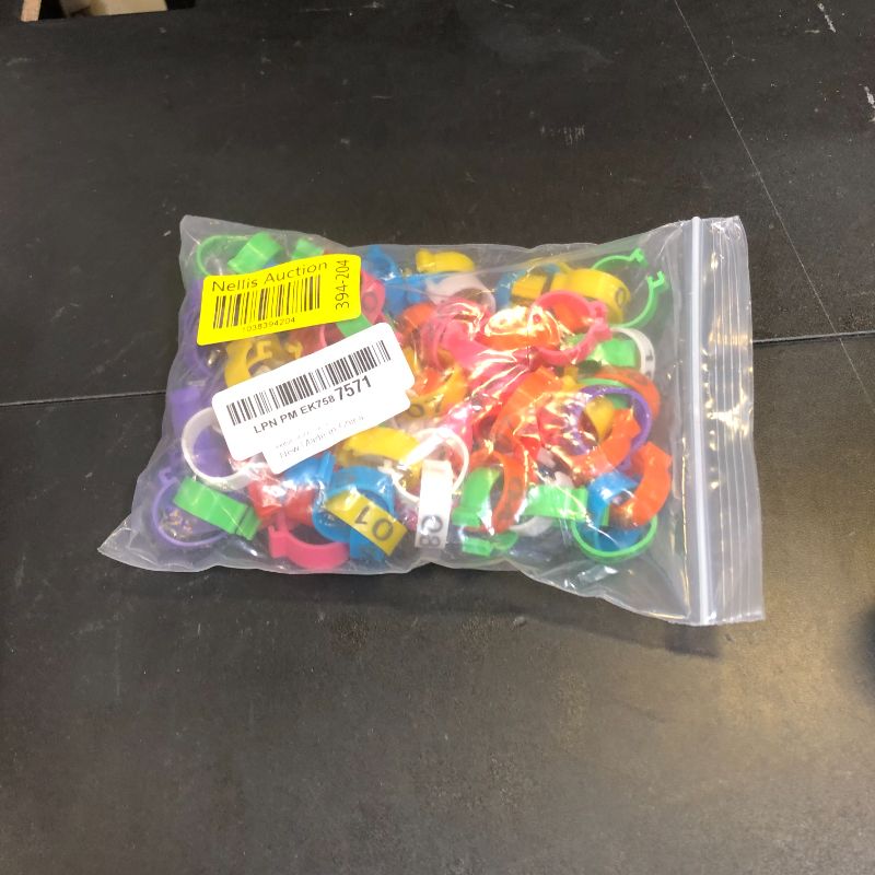 Photo 1 of 96 Pcs 20mm Duck Identification Leg Bands with 8 Color, Chicken Duck Ankle Tags Poultry Leg Foot Rings for Ducks Chicken Guinea Goose Gamefowl Turkey