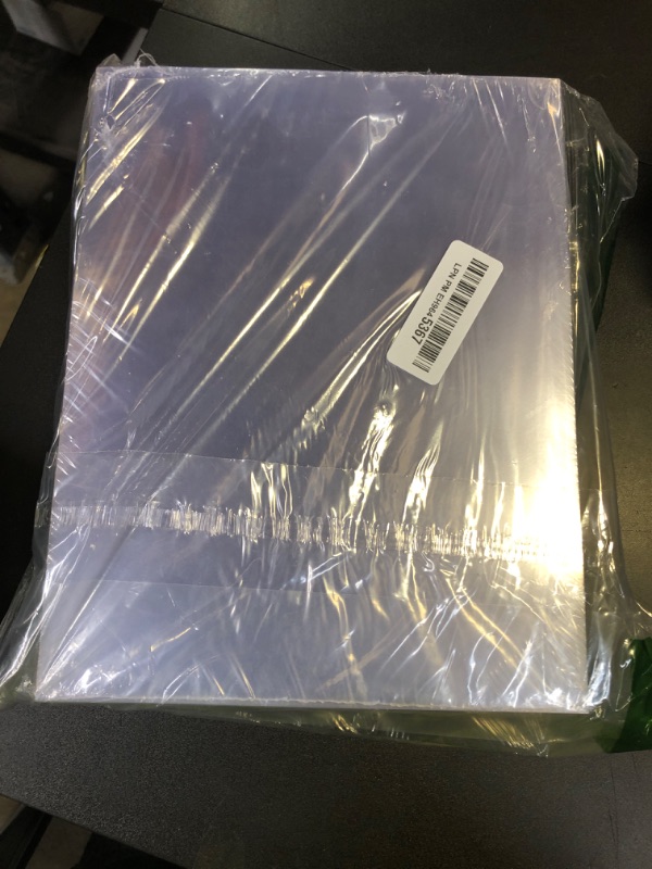 Photo 1 of Binditek 200 Pack Binding Covers and Backs Set, 8.5 x 11 Inches, 100 Clear PVC (8Mil), 100 Sand-Textured Polycovers (12Mil), Letter Size