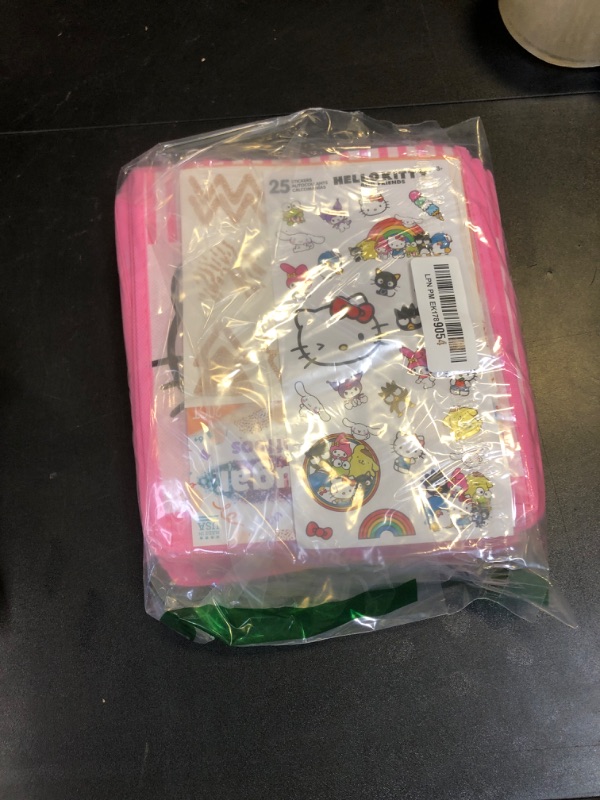 Photo 1 of Hello Kitty Party Favor Bag Set - Bundle with 12 Reusable Hello Kitty Totes, Tattoos, Stickers and More | Birthday Party Supplies