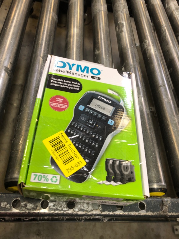 Photo 1 of DYMO LabelManager 160 Portable Label Maker Bundle, Easy-to-Use, One-Touch Smart Keys, QWERTY Keyboard, Large Display, For Home & Office Organization, Includes 3 D1 label cassettes