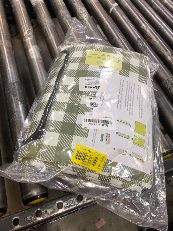 Photo 1 of ZAZE Extra Large Picnic Outdoor Blanket, 80''x80'' Waterproof Foldable Blankets Gingham Picnic Mat for Beach, Camping Grass Lawn Park Accessories Cute Couple Gifts Ideas Wedding Registry(Green White)