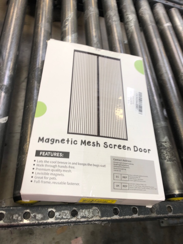 Photo 1 of Magnetic Screen Door Closure Fit Door Size 34 x 82 Inch, BSHANO Mesh Door Curtain Screen Size 35 x 83-60 Powerful Magnets, Heavy Duty, Hands Free Mesh Partition Keeps Bugs Out-Pet and Kid Friendly
