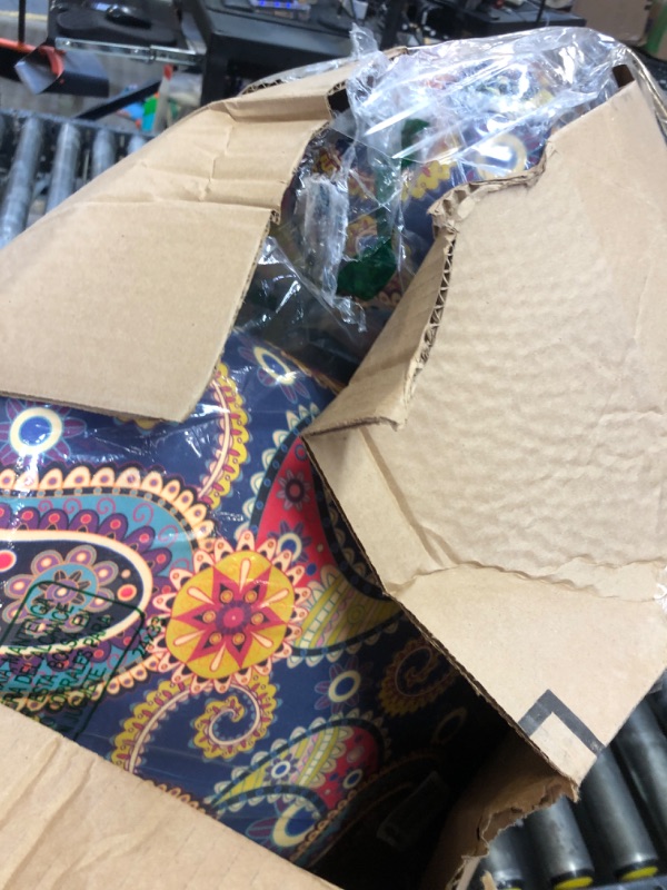 Photo 1 of UNIKOME Outdoor Chair Cushions Pack of 2, Water Resistant Patio Cushions with Ties, High Density Sponge Filling Square Corner Seat Cushions for Outdoor Furniture, 24"*24"*4", Palmira Paisley