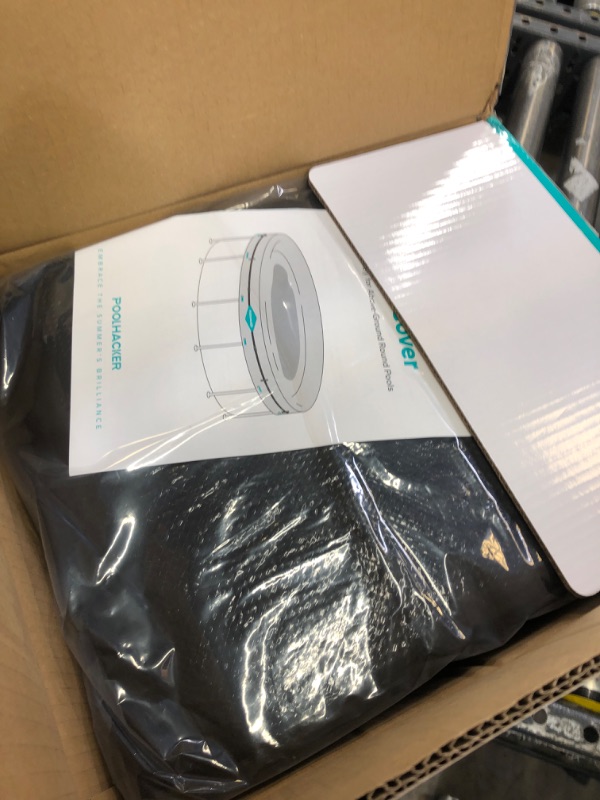 Photo 1 of POOLHACKER 15FT Round Pool Cover, Pool Covers for Above Ground Pools, Pool Cover Protector, Round Pool with Cover, Swimming Pool Cover, Tear-Resistant & Dustproof?Black?