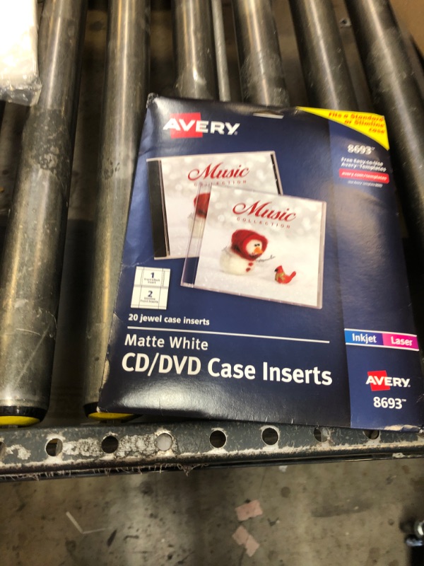 Photo 1 of Avery Printable CD Jewel Case Inserts, Matte White, Laser & Inkjet Printer Compatible, 20 Standard and Slimline Inserts, Ideal for CDs, DVDs, Presentations, Portfolios, and More (8693)
