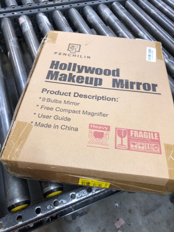 Photo 1 of FENCHILIN Hollywood Mirror with Light Lighted Makeup Mirror Vanity Makeup Mirror Smart Touch Control 3Colors Dimable Light Detachable 10X Magnification 360°Rotation(White)