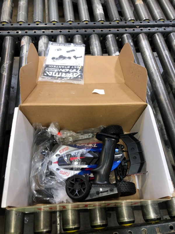 Photo 1 of ARRMA RC Car Typhon GROM 4x4 Smart Small Scale Buggy RTR with Battery & Charger, Blue/Silver ARA2106T1