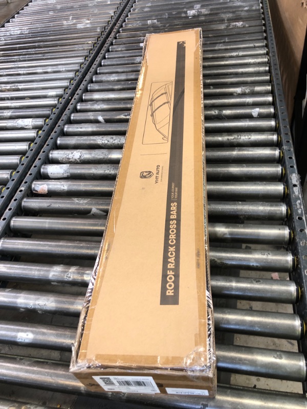 Photo 1 of YHTAUTO 165LBS Upgraded Universal Roof Rack Cross Bars for Roof Width Less Than 51.2" with 3 Pair of Mounting Clamps - Fit Vehicle W/Naked Roof - T6063 Aluminum Window Frame CrossBars Anti-Rust