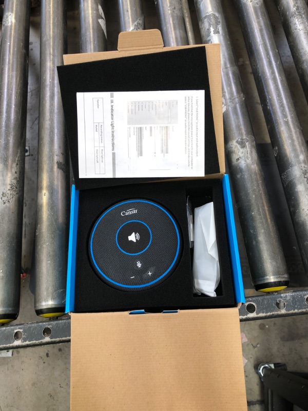 Photo 1 of Conference Speaker with 4 Wireless Mics, USB Speakerphone with AI Noise Reduction&360° Voice Pickup, Conference Microphone Compatible with Leading Platforms (4 Wireless Mics)
