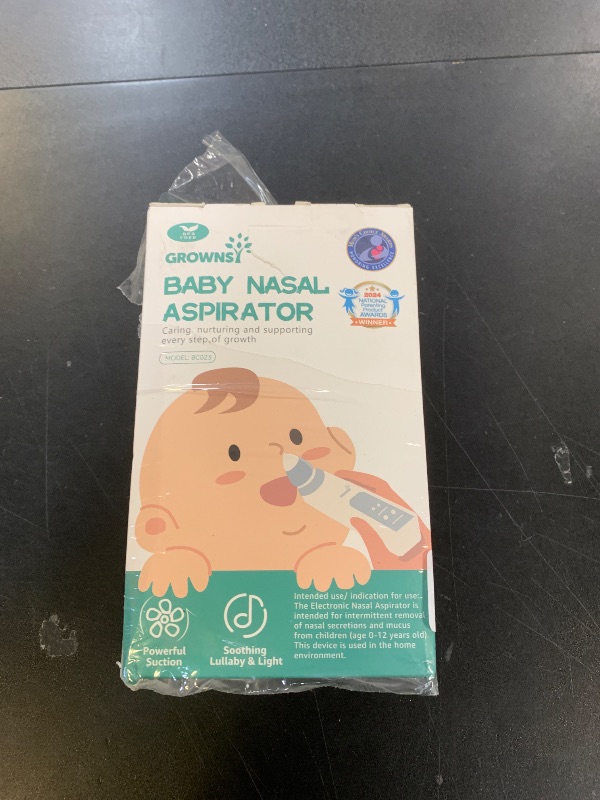 Photo 1 of GROWNSY Nasal Aspirator for Baby, Electric Baby Nose Sucker, Automatic Nose Cleaner with Larger Suction Chamber and More Powerful Suction, Music and Light Soothing Function, Purple