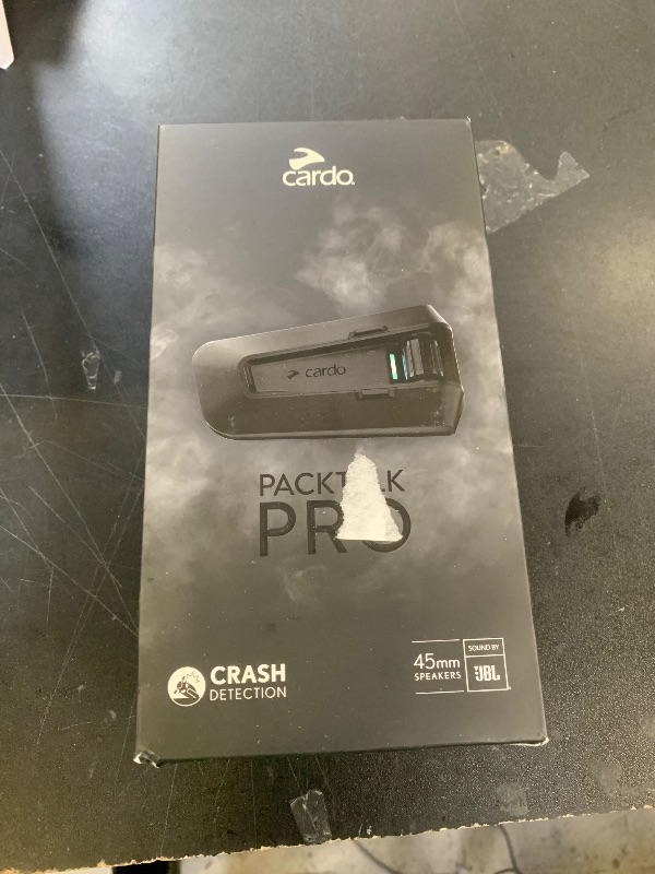 Photo 1 of CARDO PACKTALK PRO Motorcycle Helmet Communication System Intercom, Crash Detection, Auto On/Off, Air Mount, 45mm Speakers