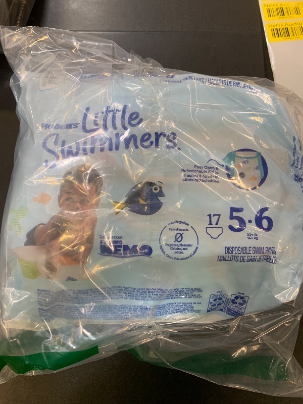 Photo 1 of Huggies Little Swimmers Disposable Swim Diapers, Size 5-6 (32+ lbs), 17 Ct