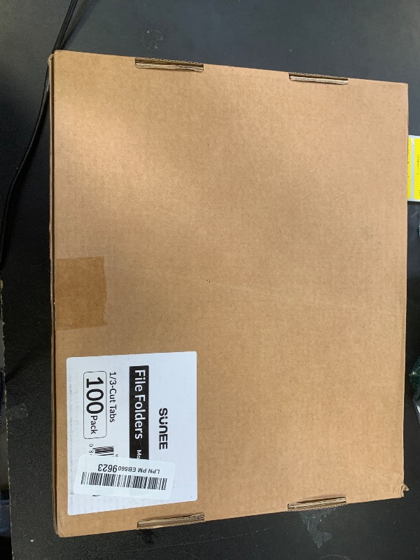 Photo 1 of SUNEE File Folders Letter Size Pastel Colors, 100 Pack Manilla Folders 8.5 x 11 1/3-Cut Tabs, Colored File Folders Office Home School for Documents Files Paper