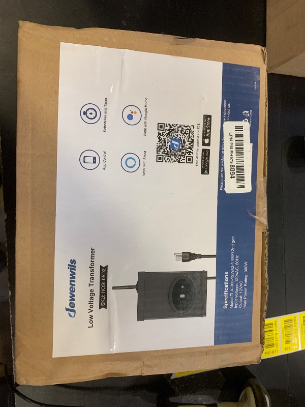 Photo 1 of DEWENWILS 300W Smart Low Voltage Transformer, Compatible with Alexa and Google Home, 120V AC to 12V AC for LED Landscape Lights, Outdoor Lighting, ETL Listed, Waterproof, Schedule and Timer