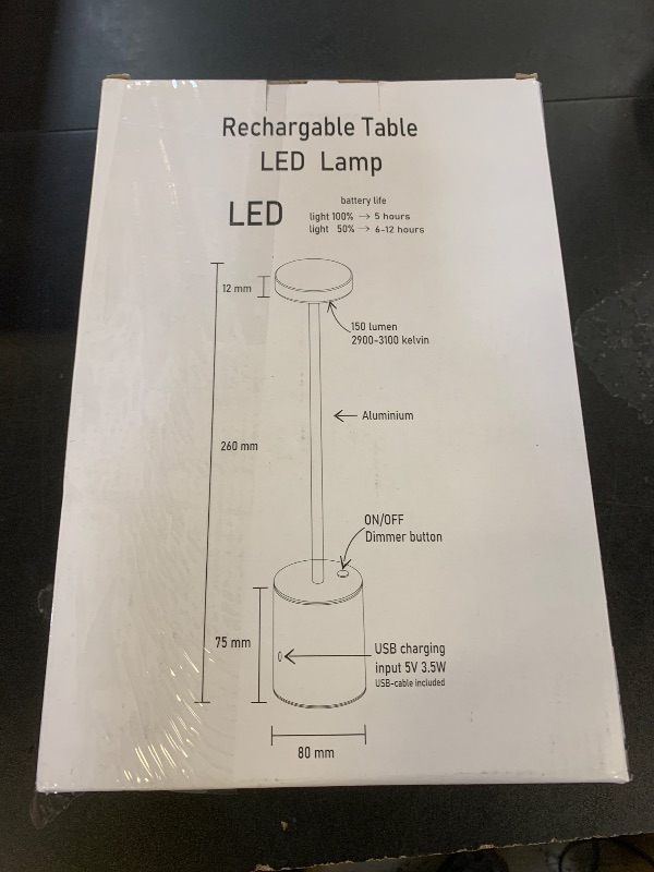 Photo 1 of YHT Cordless Table Lamp Rechargeable, 10.25in Portable Battery Operated Powered Desk Lamps 3 Colors Stepless Dimmable Night Lights for Outdoor Dining Restaurant Bar Garden Patio Living Room-Silver