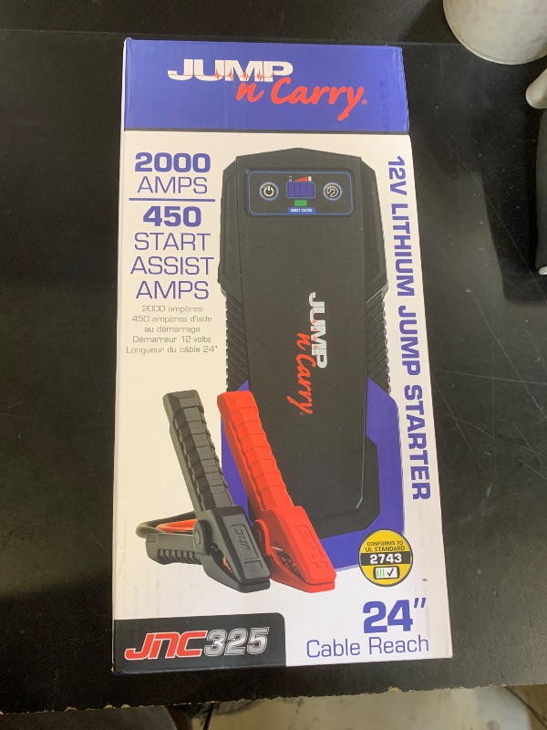 Photo 1 of Clore Automotive JNC325 Jump-N-Carry 2000A 12 Volt Jump Starter for up to 8.0L Gasoline and 6.0L Diesel Engines