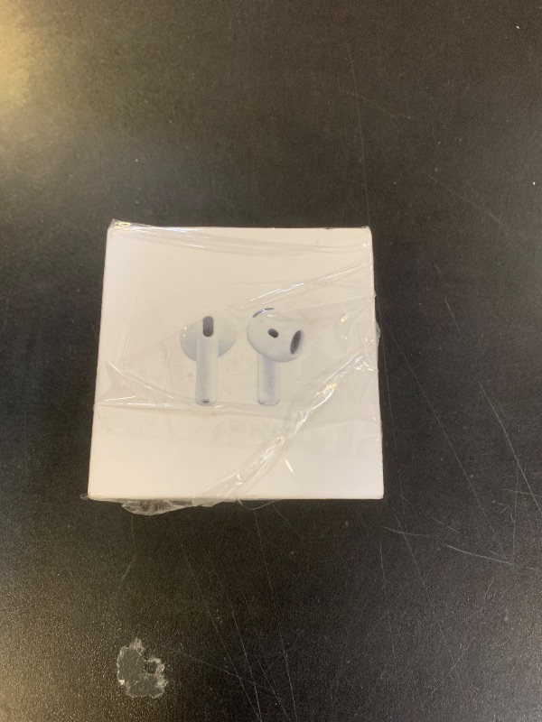 Photo 1 of Apple AirPods 4 Wireless Earbuds, Bluetooth Headphones, Personalized Spatial Audio, Sweat and Water Resistant, USB-C Charging Case, H2 Chip, Up to 30 Hours of Battery Life, Effortless Setup for iPhone