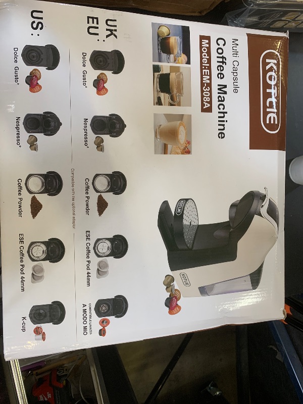 Photo 1 of Hot&Cold brewing Single Serve Coffee Maker for K*eurig K*cup, Small Espresso Coffee Machine for D*olce G*usto/N*es Original/Ground Coffee/44mm ESE, adjustable TEMP&Water Volume, 1LRemovable Reservoir