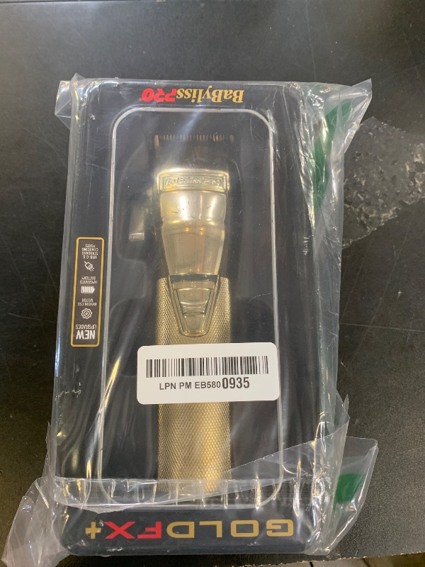 Photo 1 of BaBylissPRO GOLDFX+ Professional Barber Cord/Cordless Hair Clippers for Men, All Metal, Lithium Battery with 3-Hour Runtime, Gold