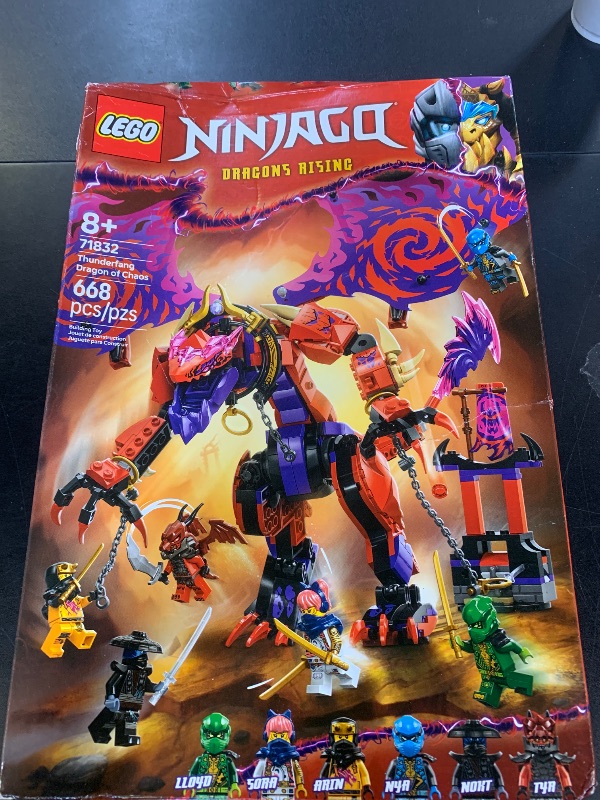 Photo 1 of LEGO NINJAGO Thunderfang Dragon of Chaos Building Toy for Kids Ages 8+ - Dragon Rising Playset with 6 Minifigures and Poseable Dragon Figure - Birthday Gift Idea for Boys and Girls - 71832
