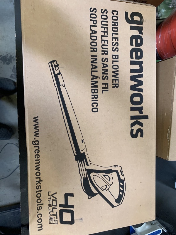 Photo 1 of Greenworks 40V (150 MPH / 130 CFM / 75+ Compatible Tools) Cordless Leaf Blower, Tool Only