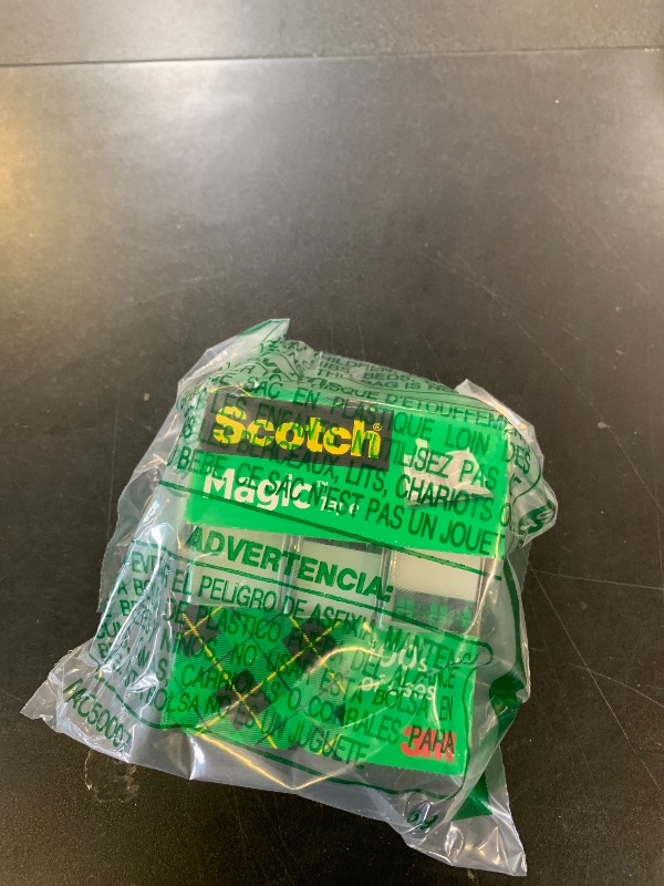 Photo 1 of Scotch Magic Tape, 3 Dispensered Rolls, Numerous Applications, Invisible, Clear Tape Engineered for Repairing, 3/4 x 300 Inches