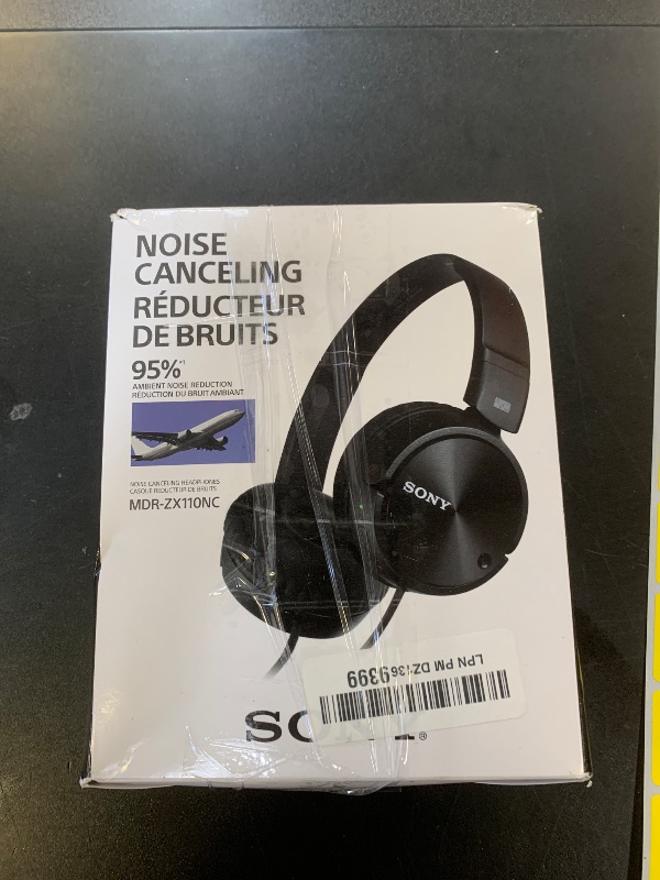 Photo 1 of Sony MDRZX110NC Noise Canceling On Ear Headphones, Black