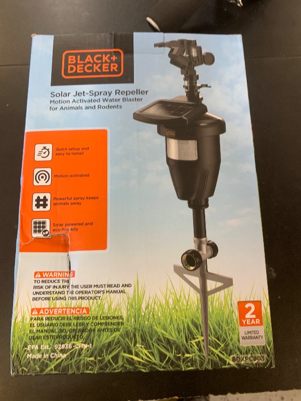 Photo 1 of Cat Repellent Outdoor- Squirrel Deterrent Solar- Dog Repellent- Raccoon Deterrent Solar Motion-Activated Water Blaster Jet Spray Scare Away Deer, Rabbits, Birds & Other Animals