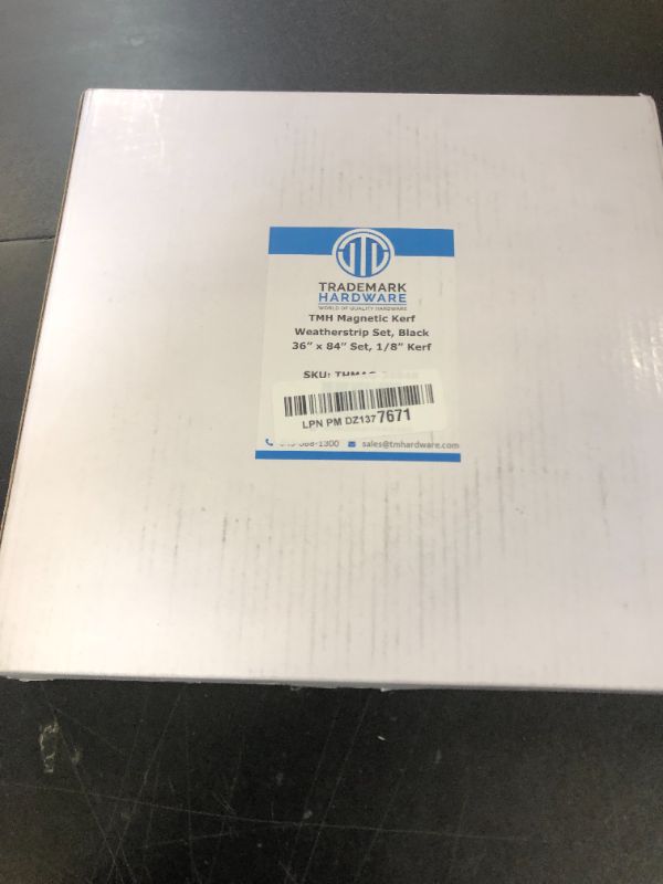 Photo 1 of TMH Magnetic Weather Stripping Door Seal for Metal Doors - Kerf Door Seal Kit, 36" x 84" - Black Weather Stripping for Doors.