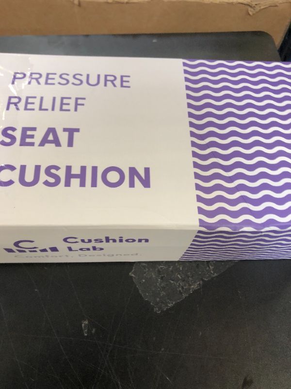Photo 1 of Cushion Lab Patented Pressure Relief Seat Cushion for Long Sitting Hours on Office & Home Chair - Extra-Dense Memory Foam for Soft Support. Car Pad for Hip, Tailbone, Coccyx, Sciatica - Black