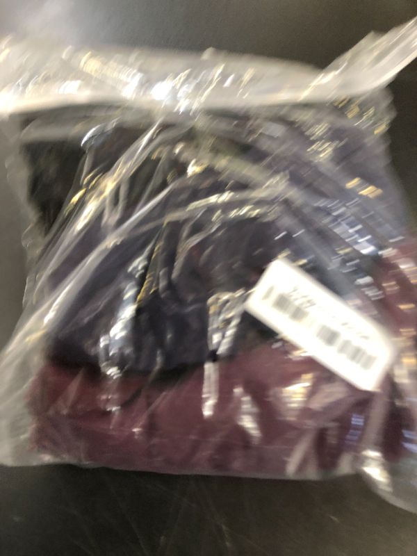 Photo 1 of Ficerd 3 Pack Women's Half Sleeve V Neck T Shirts, Cotton Elbow Length Sleeve Shirt Slim Fit Tunic Top Casual Summer Tee(Black, Wine Red, Navy Blue,Large)