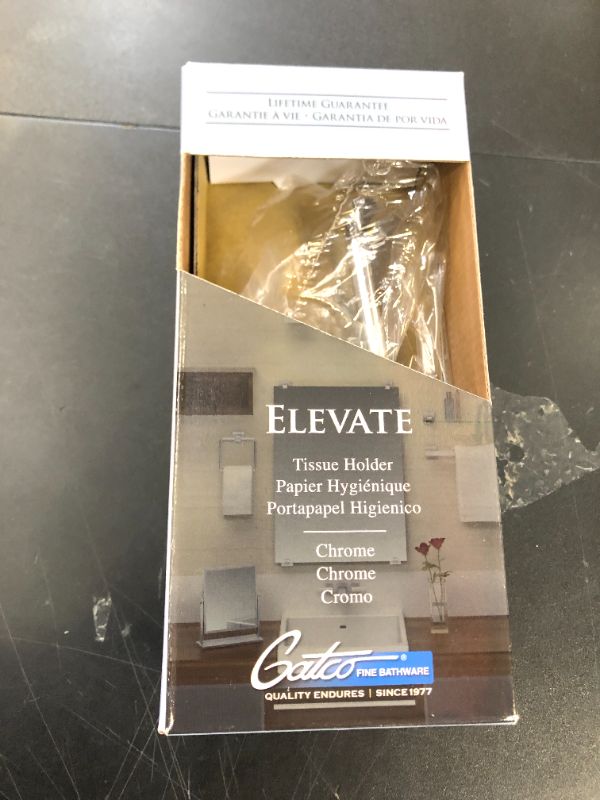 Photo 1 of Gatco 4053 Elevate Euro Tissue Holder, Chrome