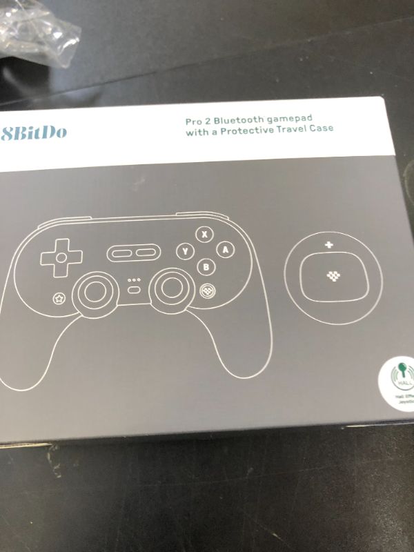 Photo 1 of 8Bitdo Pro 2 Wireless Bluetooth Controller with Travel Case, Hall Effect Joystick Update, Retro Gamepad for Switch/Switch 2, PC, Android, and Steam Deck & Apple (Gray Edition)