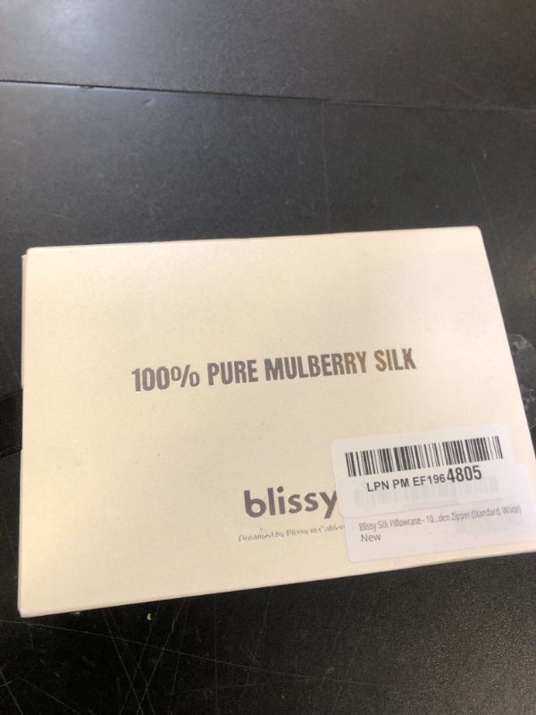 Photo 1 of Blissy Silk Pillowcase - 100% Pure Mulberry Silk - 22 Momme 6A High-Grade Fibers - Pillow Cover for Hair & Skin - Regular, Queen & King with Hidden Zipper (Standard,Blissy White)