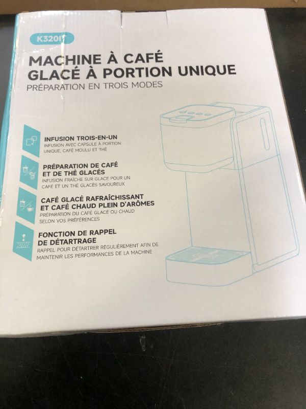Photo 1 of Tastyle Single Serve Coffee Maker for K Cup, Ground and Tea, Hot and Iced Coffee Machines with Bold Setting, 6 to 16 Oz Brew Sizes, Compact for Small Spaces, Purple (2.0 Version)