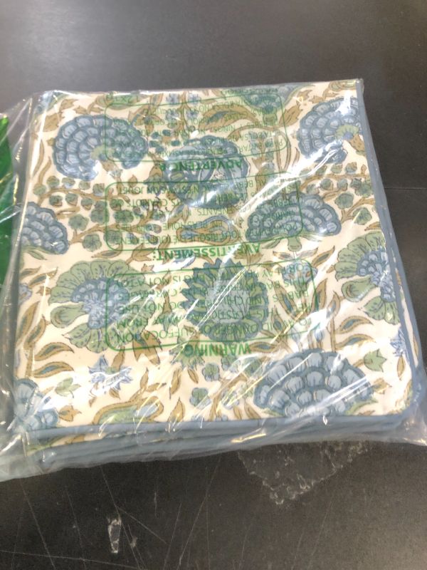 Photo 1 of Ridhi Asparagus Green Print Cotton Throw Pillow Covers for Decorative Couch Pillows for Living Room, Chic Boho Cute Outdoor Thanksgiving Pillows Covers Gifts 18x18 Inches