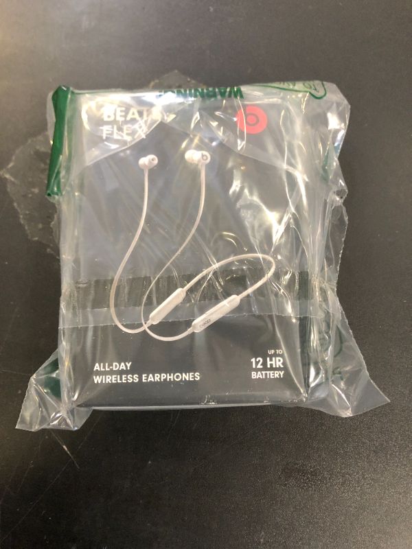 Photo 1 of Beats Flex Wireless Earbuds - Apple W1 Headphone Chip, Magnetic Earphones, Class 1 Bluetooth, 12 Hours of Listening Time, Built-in Microphone - Smoke Gray