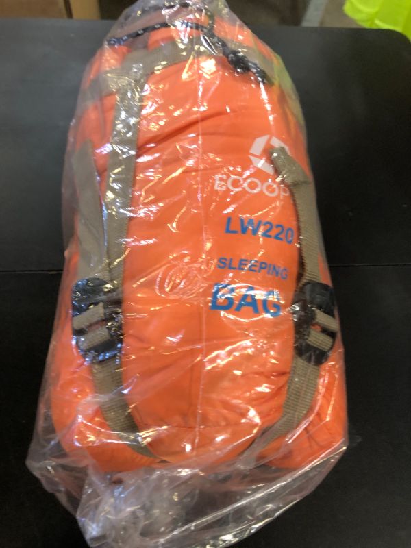 Photo 1 of ECOOPRO Warm Weather Sleeping Bag - Portable, Waterproof, Compact Lightweight, Comfort with Compression Sack - Great for Outdoor Camping, Backpacking & Hiking-83 L x 30" W Fits Adults (D-Orange)