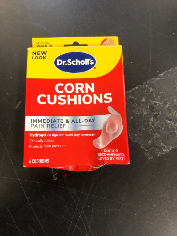 Photo 1 of Dr. Scholl's CORN CUSHION With Hydrogel Technology, 6ct // Cushioning Protection Against Shoe Pressure and Friction that Fits Easily In Any Shoe for Immediate and All-Day Pain Relief