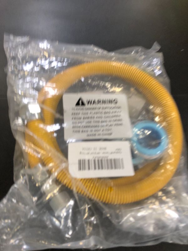 Photo 1 of Puxyblue [2025 NEW] 48" Flexible Gas Line Kit for Dryer Stove Range Flexible Stainless Steel Gas Dryer Kit - 3/4" OD(5/8" ID) Dryer Gas Line with Connector 3/4" FIP & 1/2" MIP & 3/4" MIP Fitting