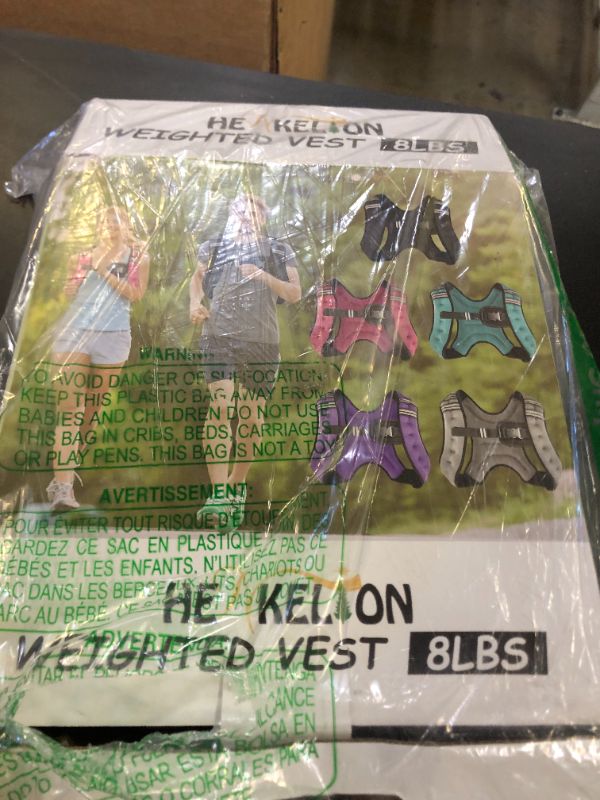 Photo 1 of Henkelion Weighted Vest Weight Vest for Men Women Kids Weights Included, Body Weight Vests Adjustable for Running, Training Workout, Jogging, Walking - Grey - 8 Lbs