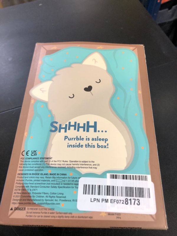 Photo 1 of Purrble Companion- Calming Toy with Dynamic Heartbeat and Soothing Purr - Interactive Plush Companion for All Ages - Stuffed Animal Doll for Emotion Regulation - Cuddle and Pet Plushies