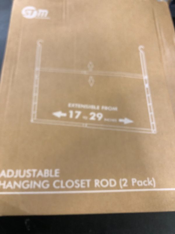 Photo 1 of STORAGE MANIAC Hanging Closet Rod, Adjustable Width and Height Closet Hanging Organizer, Space-Saving Clothes Hanging Bar, Closet Extender Hanging Rod Double Closet Hanging Rod, 2 Pack Chrome