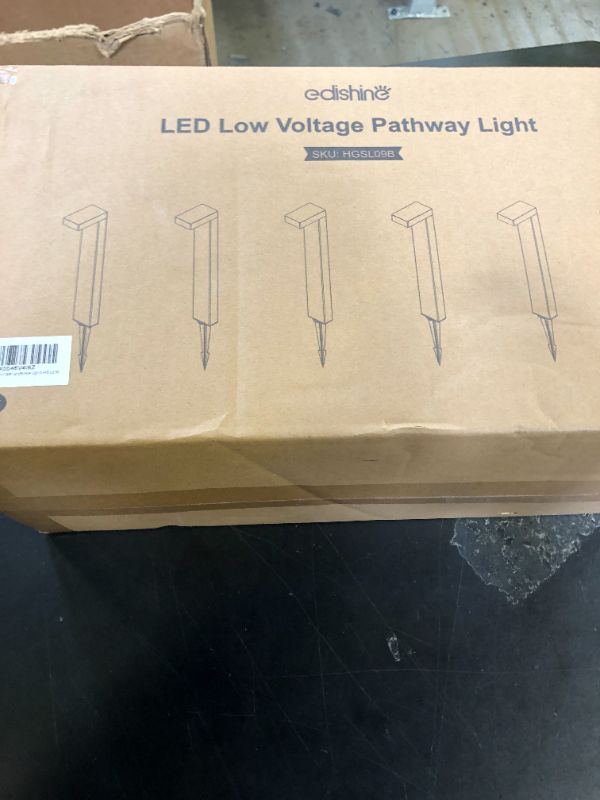 Photo 1 of EDISHINE Low Voltage Landscape Lighting, 3.2W 3000K 50,000Hrs Electric LED Pathway Lights Wired, 12V Waterproof Outdoor Landscape Path Lights, Modern Aluminum Housing for Driveway Garden, 6Pack