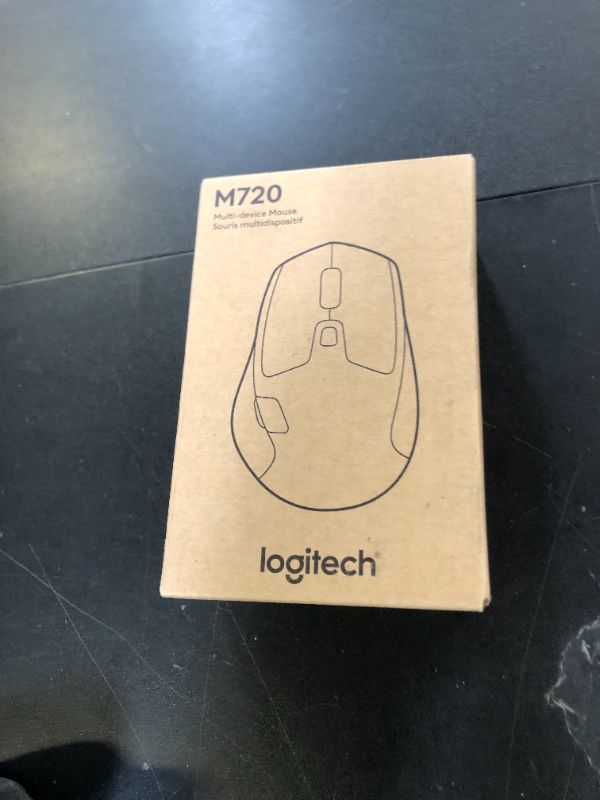 Photo 1 of Logitech M720 Triathlon Wireless Mouse, Bluetooth, USB Unifying Receiver, 1000 DPI, 6 Programmable Buttons, 2-Year Battery, Compatible with Laptop, PC, Mac, iPadOS - Black