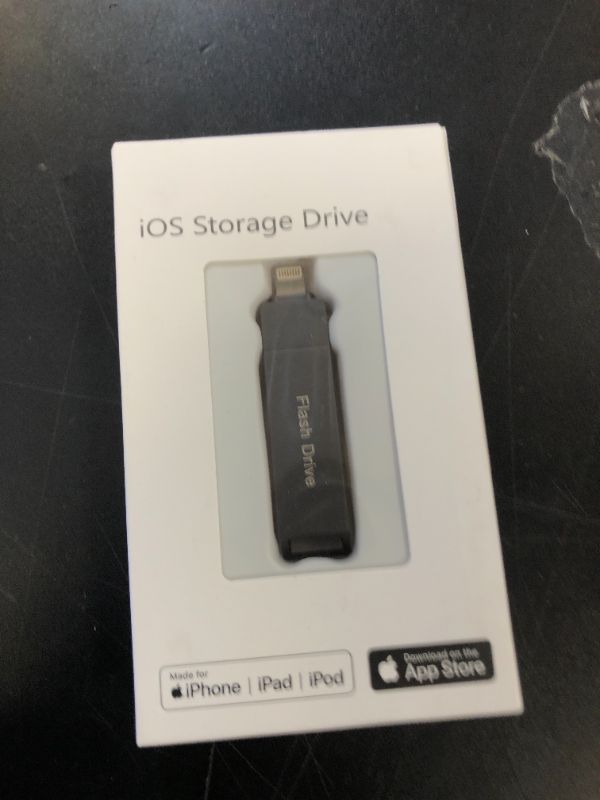 Photo 1 of MFi Certified 128GB Flash Drive for iPhone & iPad, High-Speed Photo Stick for External Memory Storage, Backup & Transfer Files, Thumb Drive Memory Stick for iPhone/iPad/iOS/Android/PC (Black)