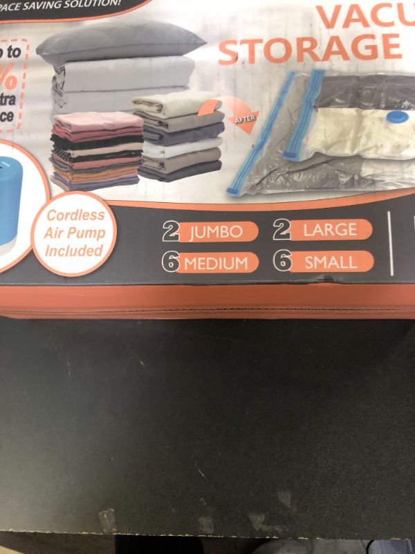 Photo 1 of 20 Pack Vacuum Storage Bags, Space Saver Bags (4 Jumbo/4 Large/4 Medium/4 Small/4 Roll) Compression for Comforters and Blankets, Sealer Clothes Storage, Hand Pump Included