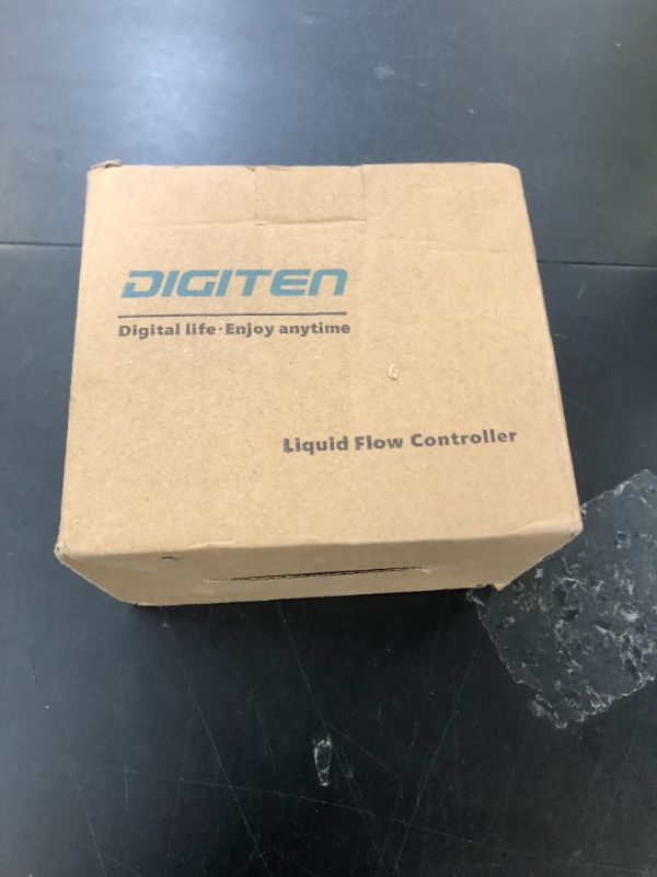 Photo 1 of DIGITEN Water Flow Control Meter LCD Display Controller+G3/4" Water Hall Sensor Flow Meter Flowmeter Counter 1-60L/min+G3/4" Electric Solenoid Valve Normally Closed N/C+DC 12V Power Adapter