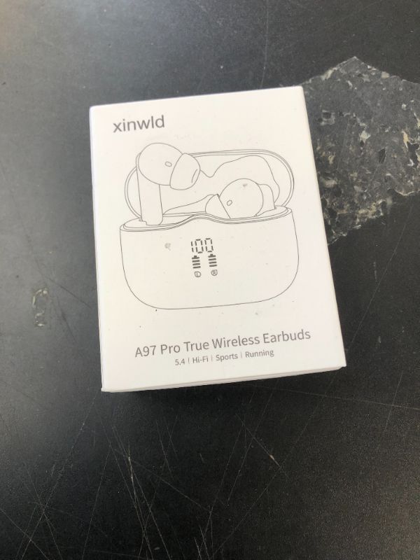 Photo 1 of Wireless Earbud, Bluetooth 5.3 Headphones Deep Bass with 4 HD Mics, Wireless Headphones in Ear 40H Playtime, Bluetooth Earphones with Light Weight, IP7 Waterproof Ear Buds for Android IOS, Snow White