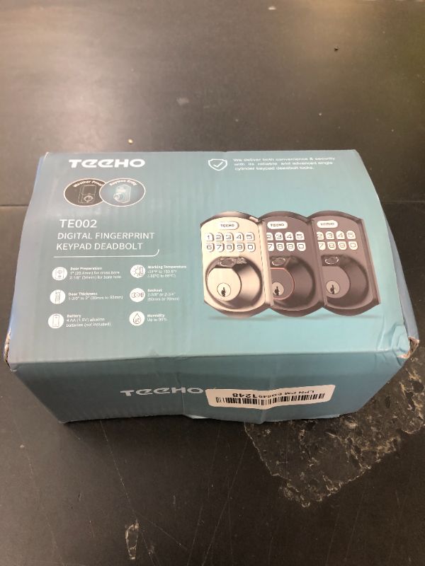 Photo 1 of TEEHO TE002 Fingerprint Door Lock - Keyless Entry Door Lock - Electronic Keypad Deadbolt - Smart Locks for Front Door - Auto Lock - Easy Installation - Satin Nickel